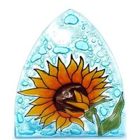 Sunflower Art Glass Night Light