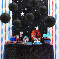 Adlkgg Round Hanging Paper Lanterns Decorations Party Wedding Birthday Baby Showers Halloween Supplies Black 1210 8 9 Pa