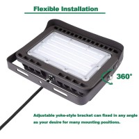 Antlux 100W Led Flood Lights Outdoor, 12600Lm, 5000K Daylight White, Super Bright Led Floodlight, Ip66 Waterproof Arena Perimeter And Security Lighting Fixture For Yard, Garden, Garage, Court