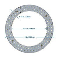 T9 Led Circline Light Bulb, 8 Inch 1600Lm Led Circular Light, 13W Clear Cover 4000K Soft White Replacement For Fc8T9 22-Watt Fluorescent Circular Bulb(Fc8T9), Ballast Bypass Required