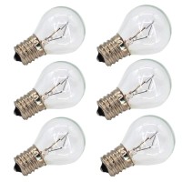 6 Pack S11 E17 Base 40 Watt Incandescent Bulbs For Lava Lamps,Replacement Bulbs For Lava Lamps,Glitter Lamps