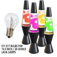 6 Pack S11 E17 Base 40 Watt Incandescent Bulbs For Lava Lamps,Replacement Bulbs For Lava Lamps,Glitter Lamps