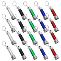 Bantoye 20 Packs Mini Led Flashlights 27 Inch Pocket Flashlight Keychain 5 Bulbs Led For Kids Camping Party 5 Colors