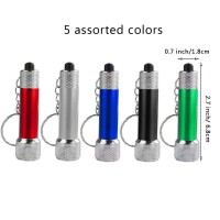 Bantoye 20 Packs Mini Led Flashlights 27 Inch Pocket Flashlight Keychain 5 Bulbs Led For Kids Camping Party 5 Colors