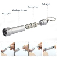 Bantoye 20 Packs Mini Led Flashlights 27 Inch Pocket Flashlight Keychain 5 Bulbs Led For Kids Camping Party 5 Colors