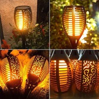 Lazybuddy Solar Lights For Outside, 8 Pack Solar Torch Light With Flickering Flame, Large Solar Powered Tiki Torches Outdoor Landscape Decorations Fire Light For Garden, Pathway, Lawn