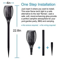 Lazybuddy Solar Lights For Outside, 8 Pack Solar Torch Light With Flickering Flame, Large Solar Powered Tiki Torches Outdoor Landscape Decorations Fire Light For Garden, Pathway, Lawn