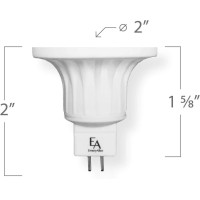 Emeryallen Ea-Mr16-7.0W-36D-3090-D Beam Spread 36 Degree Dimmable Gu5.3 Base Led Light Bulb, 12V-7Watt (50W Equivalent) 509 Lumens, 3000K, 1 Pcs