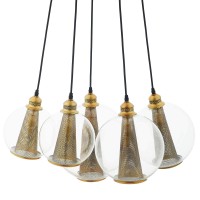 Modway Eei-3276 Peak Modern Farmhouse Glass Shade Cluster Ceiling Pendant Light 23