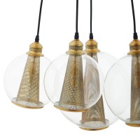 Modway Eei-3276 Peak Modern Farmhouse Glass Shade Cluster Ceiling Pendant Light 23