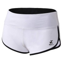 Kipro Womens Active Fitness Sports Yoga Booty Running Gym Workout Shorts, Whiteblack, Large