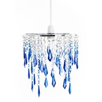 Innoteck Ds-1076 Ocean Ceiling Chandelier Acrylic Shade, 230255Mm, Blue & Light Blue