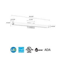 Lithonia Lighting Fmvccls 36In Mvolt 30K35K40K 90Cri Kr M4 Vanity Fixture, Cylinder, Color Temperature Switchable