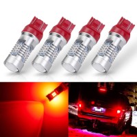 Antline Extremely Bright 7443 7440 T20 7441A 992 W21W 21-Smd 2835 Chipsets 1260 Lumens Led Bulb Replacement Brilliant Red For Car Brake Tail Turn Signal Blinker Lights Bulbs (Pack Of 4)