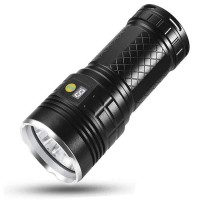 Super Bright Flashlight 14000 Lumen Usb Rechargeable Tactical Flashlight With 15X T6 Led, Luxnovaq 4 Modes Waterproof Handheld Led Torch Light With Power Display And 4Pcs Batteries For Camping