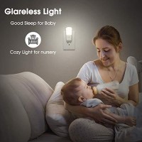 Lohas Dimmable Night Light2 Pack], Plug In Led Night Light Dusk To Dawn Light, Daylight 5000K From 5-80 Lm Brightness Adjustable Bright Mini Wall Night Light For Kids Room, Stairway