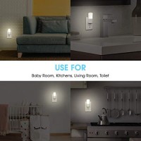 Lohas Dimmable Night Light2 Pack], Plug In Led Night Light Dusk To Dawn Light, Daylight 5000K From 5-80 Lm Brightness Adjustable Bright Mini Wall Night Light For Kids Room, Stairway