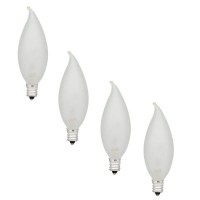 Sylvania 60-Watt Double Life B10 Incandescent Light Bulb Frosted (4-Pack)