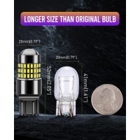 Luyed 4 X 900 Lumens Super Bright 3014 78-Ex Chipsets 7440 7441 7443 7444 992 Led Bulb With Projector For Back Up Reverse Lights,Turn Signal Lights,Brake Lights,Xenon White