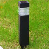 Solar Garden Bollard Lights Outdoor Pathway Decorative Light Super Bright 10 Lumen Warm White Led Lamp Waterproof Landscape Lighting For Yard Path Walkway 4Pack