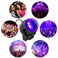 Lunsy Uv Black Lights For Glow Party, 6W Disco Ball Led Party Lights Sound Activated With Remote Control, 7 Modes Stage Light For Uv Party Halloween Decorations Birthday Party Dj Bar Xmas(2 Pcs)