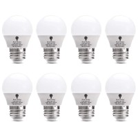 8 Pack Bluex 3W Led Light Bulb G14 3000K Warm White - 25W Equivalent - E26 Base 120V - Small Night Light Bulbs For Bedroom, Ceiling Fan, Table Lamp, Kitchen, Pendant Fixtures, Dinning Room