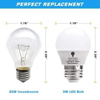 8 Pack Bluex 3W Led Light Bulb G14 3000K Warm White - 25W Equivalent - E26 Base 120V - Small Night Light Bulbs For Bedroom, Ceiling Fan, Table Lamp, Kitchen, Pendant Fixtures, Dinning Room