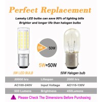 Lamsky Ba15D Led Bulb For Sewing Machine Light,Dc Bayonet Base 5 Watt Daylight White 6000K,50W Halogen Bulb Equivalent,Ac100-240 Voltage Input Replaces Jd Type T3/T4 Bulbs,No-Dimmable(Pack Of 4)