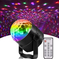 Youoklight Party Lights Dj Disco Lights, Sound Activated Strobe Light Stage Light With Remote Control, 6 Colors Rgb 7 Modes Disco Ball Light, Disco Lights For Home Dance Bar Karaoke Show Club