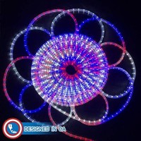 Russell Decor Patriotic Rope Lights Red White Blue For Independence Day 4Th Of July Memorial Day Veterans Day And Christmas Decoration (30 Feet)