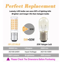 Lamsky Ba15D Led Bulb For Sewing Machine Light,Dc Bayonet Base 5 Watt Warm White 2700K,50W Halogen Bulb Equivalent,Ac100-240 Voltage Input Replaces Jd Type T3/T4 Bulbs,No-Dimmable(Pack Of 4)