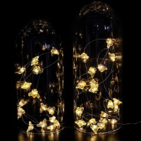 Hdnicezm Honeybee Decorative String Lights, 14.1 Ft 40 Led Battery Powered Silver Copper Wire Springtime Theme Fairy Lights For Indoor Outdoor Decoration Projects(Warm White, Remote Control With Time