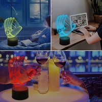 Fullosun Baseball Night Light, Baseball Catcher Gifts, 3D Baseball Lamp For Xmas Holiday Birthday Gifts For Kids Baseball Fan With Remote Control 16 Colors Changing + 4 Changing Mode + Dim Function A