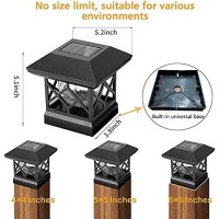 Twinsluxes Solar Post Cap Lights Outdoor - Waterproof Led Fence Post Solar Lights For 3.5X3.5/4X4/5X5 Wood Posts In Patio, Deck Or Garden Decoration�Ͽ