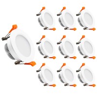 Ygs-Tech 2 Inch Led Recessed Lighting Dimmable Downlight, 3W(35W Halogen Equivalent), 3000K Warm White, Cri80, Led Ceiling Light With Led Driver (10 Pack)