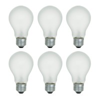 Xtricity A19 Frosted Incandescent Rough Service Light Bulb, 60 Watt, 2700K Soft White, E26 Medium Base, 550 Lumens, 130V (6 Pack)