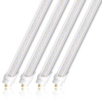 Barrina T8 T10 T12 Led Tube Lights, Dual-End Powered, Remove Ballast, Type B Bulbs, 8Ft, Fa8, 44W, 6500K Super Bright, 5500Lm, Led Replacement For Fluorescent Tubes, Clear Cover, Etl Listed, 4 Packs