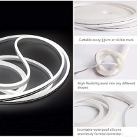 Vasten White Led Neon Flex Rope Light Flexible Tube Cut Length 1Cm Ip67 Waterproof Lighting Silica Gel Material