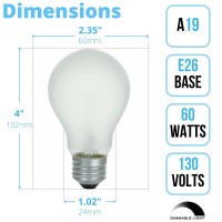 Xtricity A19 Clear Incandescent Rough Service Light Bulb, 100 Watt, 2700K Soft White, E26 Medium Base, 1020 Lumens, 130V (6 Pack)