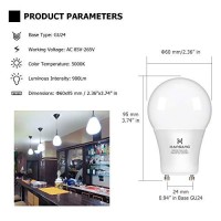 Hansang A19 Led Bulb Gu24 Light Bulb Base,9W (100W Equivalent),900 Lumens,5000K Daylight,220 Degree Beam Angle,Gu24 Twist Base,For Cfl Upgrade,Non-Dimmable 4 Pack