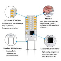 Taiyaloo G8 Led Bulb Dimmable 3W Equivalent To G8 Halogen Bulb 20W-25W, T4 Jcd Type Bi-Pin G8 Base, Ac 120V G8 Bulb Warm White 3000K For Under Cabinet Light, Under Counter Kitchen Lighting (10 Pack)