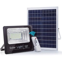 100W Led Solar Flood Light, 180 Leds 5100Lm Super Bright Outdoor Security Lights, Dusk To Dawn Sensor, Ir Remote Control, Ip67 Waterproof For Yard, Garden, Pathway, Court