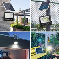 100W Led Solar Flood Light, 180 Leds 5100Lm Super Bright Outdoor Security Lights, Dusk To Dawn Sensor, Ir Remote Control, Ip67 Waterproof For Yard, Garden, Pathway, Court