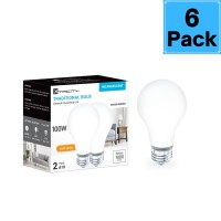 Xtricity A19 Frosted Incandescent Rough Service Light Bulb, 60 Watt, 2700K Soft White, E26 Medium Base, 550 Lumens, 130V (12 Pack)