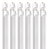 Barrina 8 Foot Led Bulbs, 44W 5500Lm 6500K, Super Bright, T8 T10 T12 Led Tube Lights, Fa8 Single Pin Led Lights, Clear Cover, 8 Foot Led Bulbs To Replace Fluorescent Light Bulbs (Pack Of 12)