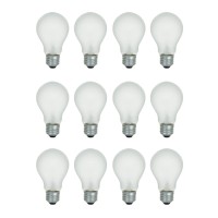 Xtricity A19 Frosted Rough Service Incandescent Bulbs, Long Life -60 Watt, Incandescent Lightbulb Lasts 10,000 Hours, 2700K Soft White, E26 Medium Base, 480 Lumens, 130V (12 Pack)