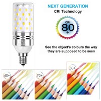 Sagel E12 Led Corn Bulbs 12W, 100W Incandescent Bulbs Equivalent, 3000K Warm White Candelabra E12 Ses Bulbs, Non-Dimmable, 1200Lm, Small Edison Screw Corn Light Bulbs, 4-Pack