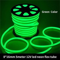 Vasten Green Led Neon Flex Tube Light Tube 8 * 16Mm Flexible Neon Tubing Flexible Neon Strip White 16.4Ft