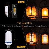 Abamerica Create A Cozy Atmosphere With Led Flame Light Bulbs, Flickering Flame Effect With Gravity Sensor For Christmas Decorations, Gifts, Hotel, Bar, And Party Decor