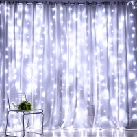 Fiee Fairy Curtain Lights304 Led 98Ftx98Ft 30V 8Modes Safety Window Light With Memory For Home Wedding Christmas Party Family